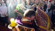 Божественная Литургия св. Василия Великого в Неделю Крестопоклонную, 15 марта 2015 года, архиерейская служба