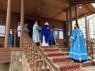 Епископ Бронницкий Фома возглавил Божественную литургию в храме иконы Божией Матери “Троеручица” в день малого престольного праздника
