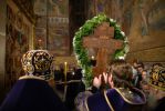 Владыка Фома возглавил праздничное всенощное бдение с литией и чином воздвижения Креста в Успенском соборе Лавры преподобного Сергия